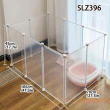 Large Indoor Pet Fence, Freestanding Cat Cage Dog Playpen With Spacious Area, Modular Assembly Cat Crate - Multicolor - View 8