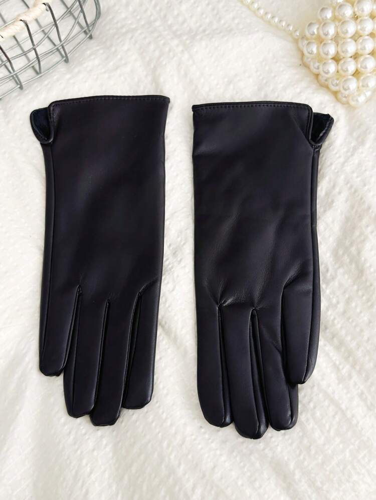 羊皮摩托车手套 韩版 男女通用 保暖内衬 加厚 保暖 情侣短款骑行防寒防风 秋冬 - 彩色 - 查看 14