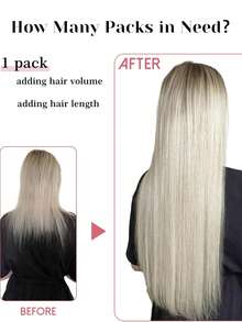 Extensii de păr sintetice lungi și drepte cu clips, 22 inch, 16 clipsuri, 220 g, clipsuri în perucă pentru temperaturi ridicate, pentru femei - Multicolor - Vizualizare 8