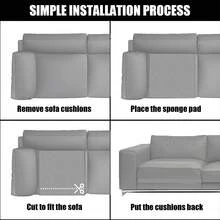 22"X22" Couch Cushion Support For Sagging Cushions, 40D High Density Foam Couch, Sofa Cushion Support For Sagging Seat, Grey