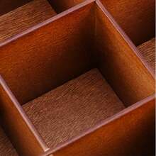 Retro Tea Coffee Box 9 Cells Wooden Storage Box With Visible Lid Multi-Compartment Organizer For Tea Bag Jewelry Coffee Modern Simple Home Storage - White - View 10