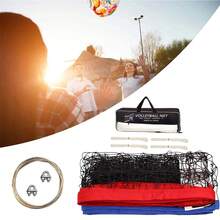 Red de Voleibol Profesional Resistente de 32 x 3 Pies - Portátil Con Borde Resistente Al Desgarro Para Interior, Exterior, Patio, Alberca, Playa - Blanco - Ver 5