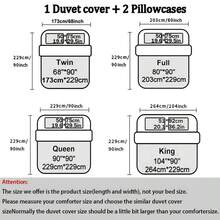 3pcs Cool Technology Digital Printing Material Quilt Cover Set Four Seasons Product, Red And Blue, Four Sizes(Twin, Full, Queen, King) (1 Quilt Cover + 1/2 Pillowcase, Without Filling) - EJBTTAA180 - View 3