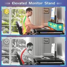 48" Computer Desk With LED Strip & 2 Drawers & Storage Bag Corner Desk With Power Outlets & Monitor Stand For Bedroom, Gaming Room - Xem 6