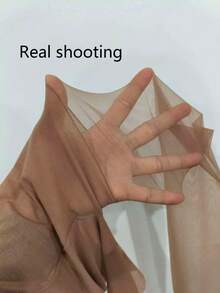 Women's 2 Pieces Set Of Ultra, Thin Belly Tightening And Anti-Running Stockings , Black , Belly Tightening And Leg Stabilization , Elegant Formal/Professional Party Pantyhose , Soft, Non-Dry Formula , Suitable For Daily And Special Occasions, Professional Stockings, Smooth Texture (Note: Not Suitable For Those Who Are Too Fat. The Color Is Slightly Different Due To Lighting Issues. Hope For Understanding), Cozy - Coffee Brown - View 8