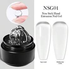 BORN PRETTY Nail Art Non-Sticky Extension Gel, Can Be Hand-Shaped For Glossy Nail Sculpting, Moldable UV Gel - Trong sáng - Xem 1
