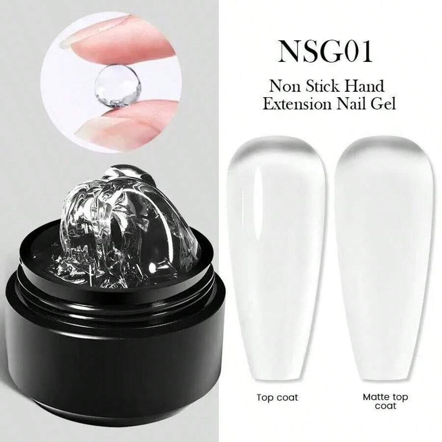BORN PRETTY Nail Art Non-Sticky Extension Gel, Can Be Hand-Shaped For Glossy Nail Sculpting, Moldable UV Gel - Trong sáng - Xem 1