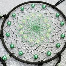 1pc Handmade Glow-In-The-Dark Dream Catcher, Luminous Wall Decor, Creative Fluorescent Bead Home Decoration, Christmas Ornament, Artificial Feather Hanging Accessory - Multicolor - View 5