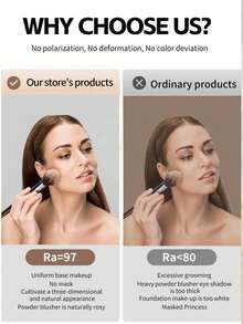 LED Makeup Mirror, 3 Lighting Modes (White/Natural/Warm Light), 800mAh, USB Rechargeable Adjustable Brightness Vanity Mirror, Portable Foldable Design, Suitable For Home, Travel And Dorm, Perfect Gift For Women On Valentine's Day, Birthday, Mother's Day - Multicolor - View 3