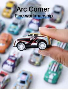 Metal Shell Wind-Up Mini Cartoon Alloy Die-Cast Toy Car, Multiple Colors And Patterns Available - Ideal As Party Favors And Christmas Gifts - Random Styles and Colors - View 3