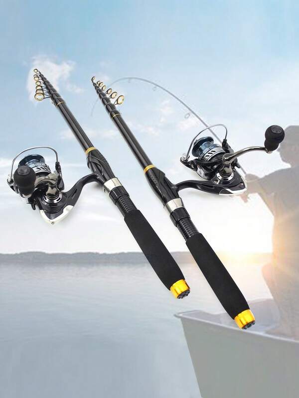 1.8m-3.6m Telescopic Fishing Rod Optional Reel Cork Handle Carbon Fiber Carp Multifunction Spinning Rod Reel Portable Travel Pole Fish Tackle