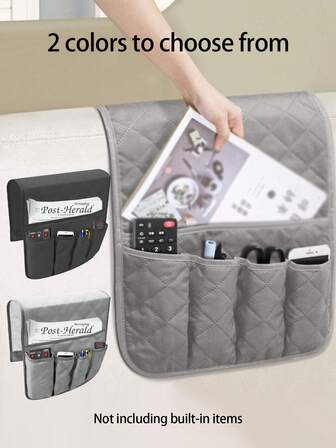Poches de rangement pour canapé, sac de rangement grande capacité pour télécommande de canapé/fauteuil, sac de rangement de chevet, sac de rangement d'accoudoir gain de place, accessoire de rangement pour la maison, peut ranger les télécommandes de télévision et de climatiseur, magazines, livres, tablettes, téléphones, sac de rangement de bureau, indispensable maison unisexe.