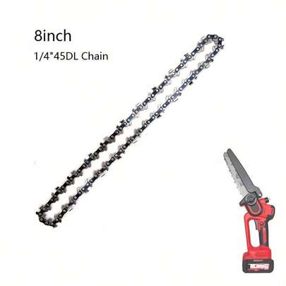 3pcs 8 Inch 1/4" 45 Links Chainsaw Chain For Lithium Electric Chainsaw, Garden Tool Parts Accessories