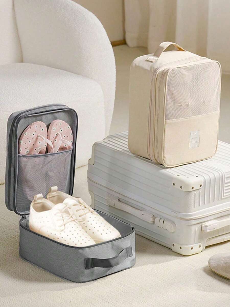防水旅行鞋袋，3 层多功能度假鞋子收纳袋，便携式鞋子收纳袋，行李拉杆插入鞋盒，卧室鞋子收纳袋，商务旅行鞋子收纳袋靴袋鞋盒鞋子收纳盒鞋子收纳配件旅行度假巡航假日旅行包旅行用品大学宿舍家庭学校必备品