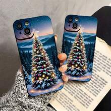 ¡funda de teléfono con árbol de Navidad festivo! Compatible con fundas de teléfono   17  16 Pro Max  15 Pro Max  13 y  12 Hecho de material de TPU, brinda protección contra golpes y caídas Es un regalo perfecto para familiares, amigos y seres queridos en esta temporada navideña. - Negro - Ver 4