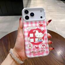 Miniso Hello Kitty Phone Case With Pink Plaid, Gift Box, Hearts And Bows Pattern  For IPhone 17 Pro Max/17 Pro/17 AIR/17 16, 15, 14, 13, 12, 11 Pro Max, X, XR, XS Max, 8, 7 Plus,Ideal For Holiday Gifting,The Girlfriend,Stocking Stuffers,For Iphone 17 Pro Max Case,Iphone 17 Pro Max Case,Iphone 17 Case. - 粉色 - 查看 3