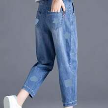 5pcs Iron-On Patches - 5 Colors (Blue Shades) With Heart, Flower, Star & Cloud Shapes For Clothing Decoration & Repair - Durable Fabric For DIY Customization, Clothing Patchwork , Creative Fabric Decoration, Fun Shape Patches, Easy Apply Patches - Multicolor - View 11