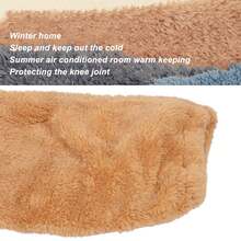 Calcetines largos de pelo para dormir en invierno, suaves, gruesos y transpirables, calcetines de felpa, calentadores de piernas, marrones. - Marrón - Ver 6