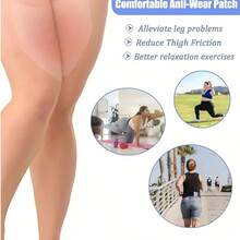 10 Stücke nahtlose, unsichtbare Oberschenkel Anti-Reibungs-Patches aus Vliesstoff in V-Form für Leggings