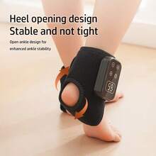 This New, USB-Rechargeable, Portable Ankle Massager Features Five-Level Temperature Control, Five Vibration Levels, An LCD Display, And Intelligent Timed Vibration And Temperature Sensing. It's An Ideal Gift For Friends, Family, Or Seniors, Especially During The Holidays. - màu đen - Xem 2