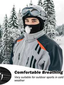 2-In-1 Balaclava Knit Hat, Unisex Warm Ski Mask Beanie, Windproof Face Cover, Soft & Comfortable, Fashionable & Versatile - Multicolor - View 7