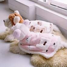 Pet Autumn/Winter Apparel, Korean Style Cute Cat & Dog Clothes, Blanket, Pajamas, Dog Robe, Cat & Dog Cloak Suitable For Cats And Small/Medium/Large Dogs - Khaki - View 8