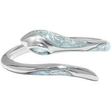 Anillo de Plata Qwonekou Anillo para Mujer Anillo Ajustable Diseño de Serpiente, Anillo Esmaltado Anillos de Mujer Anillo de Boda Regalo Ideal para Mujeres Tamaño Universal 40048 - 1 - Ver 8