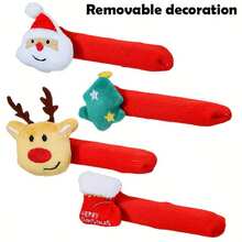 4pcs Christmas Door Handle Decor Set, Includes Jingle Bell Hanger And Removable Ornaments (Santa Claus, Reindeer, Christmas Tree, Stocking) - Easy Adhesive Hooks, Suitable For Indoor/Outdoor Holiday Door And Cabinet Decor - - Door Hangers, Christmas Decorations, New Year - Multicolor - View 8