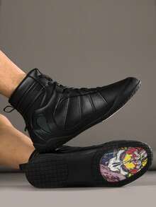 1 Pair Soft, Comfortable, Non-Slip Boxing/Wrestling Shoes For Training And Competition, Men's Professional Sports Shoes For Martial Arts, Fencing, Wrestling, MMA, Weightlifting, Squats, Suitable For Gym, Size 39-47