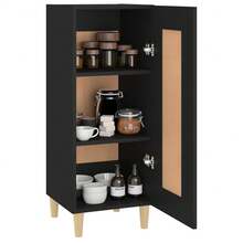 vidaXL Sideboard Schwarz 34,5x34x90 cm Holzwerkstoff