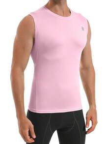 GYHSRunhit Sleeveless Compression Shirt Men Top Athletic Muscle Shirts Men - 淺粉色 - 查看 2