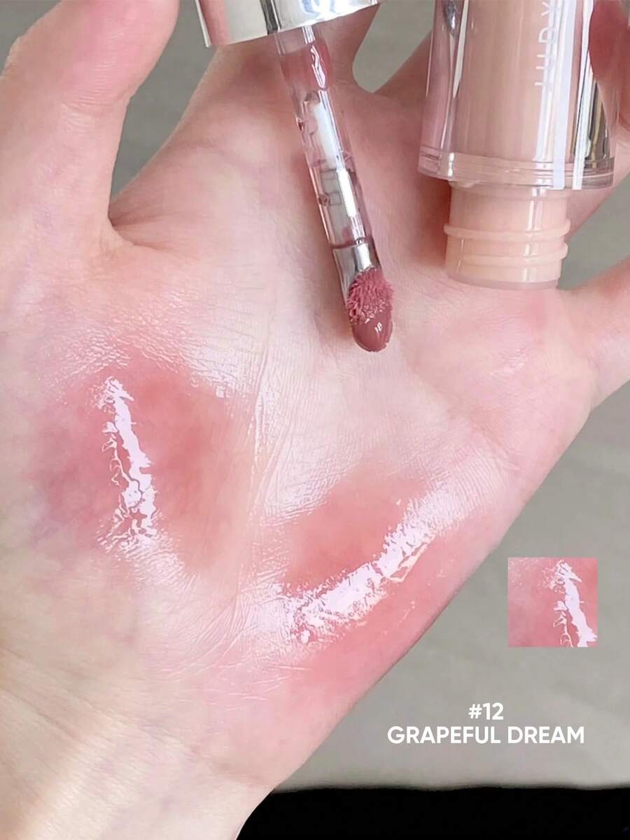 JUDYDOLL Ice Watery Lip Gloss-Gen 2 Shiny Mirror Lip Gloss, Moisturizing & Nourishing Essence, Long-Lasting - 12 Grapeful Dream - View 1