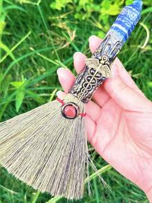 1件天然水晶心形扫帚工具，尖头魔杖扫帚工具 - 祭坛用品石英女巫扫帚，生日礼物，万圣节 - 掃把 - 查看 19