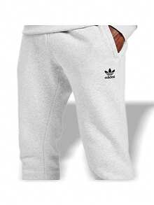 Adidas 男士户外运动裤 透气舒适 轻盈弹力 标志 多功能弹性腰带 日常通勤 外出旅行 街头风 灰色 HS1007 - 白色 - 查看 3