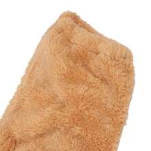 Calcetines largos de pelo para dormir en invierno, suaves, gruesos y transpirables, calcetines de felpa, calentadores de piernas, marrones. - Marrón - Ver 3