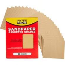 10 Large A4 Size Sheets Sandpaper Assorted Grades Sanding Wood, Furniture, Metal, Plaster Home Improvement, Decorating More - 3x Fine, 4x Medium, 3x Coarse 11x9 Inch 230x280mm - 粗+25包 - 查看 3