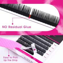 KOLYBEL Bottom Lash Extension 0.03 B Curl 5-7mm Mixed Length Tray Black Premium Eyelash Extensions Soft Under Lower Eyelash Extension Salon Use (Bottom,0.03-B-5-7mm) - Nâu nhạt-D-0.07 - Xem 9