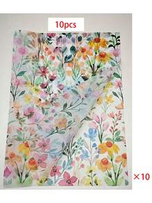 20/10/1張鬱金香花紋面紙，50*35cm (19.7in*13.78in)，適用於DIY手工藝，尤加利花紋面紙，復古宮殿游泳泉景禮品包裝紙，春季派對包裝紙 - 彩色 - 查看 8