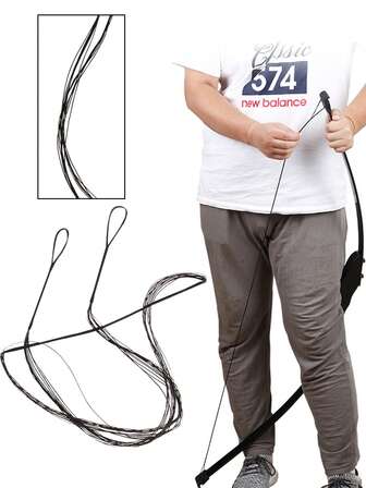1pc Outdoor Hunting Archery Supplies Bow String, Universal Recurve Bow Traditional Bow Straight Pull Bow String, High Elasticity Stable Wear-Resistant, No Extension Bow String, Basic Bow String, Not Easy To Break And Easy To Maintain, Ideal For Archery Beginners With Simple Installation