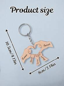 LICVIC 个性化心形多手亚克力钥匙扣，可定制姓名家庭钥匙扣，可爱定制钥匙扣，送给孙辈的圣诞礼物，可定制3-7个名字的包包挂饰，心形图案钥匙扣，女士钥匙扣，送给爸爸的礼物，圣诞礼物，圣诞节，卡通，朋友，家人，妈妈，女孩，儿童