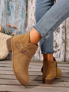 Stivaletti alla caviglia da donna alla moda, punta affusolata, tacco medio, chiusura con cerniera, tomaia e sottopiede in tessuto, comodi per tutte le stagioni - adatti per abbigliamento casual con jeans e abiti, vacanze, attività all'aperto, viaggi, stivaletti casual, stivaletti con punta affusolata, stivaletti alla caviglia da donna, stivaletti piatti da donna, stivaletti con tacco chunky, stivaletti larghi da donna, calzature comode