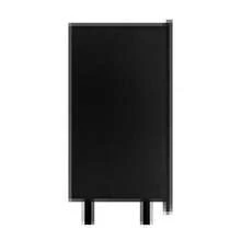 Sideboard, Teardrop-Shaped Sideboard With Molded Doors And Cushion Hinges - Black + Particle Board - View 10