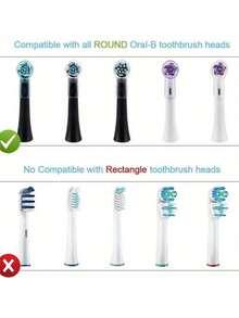 电动牙刷头保护套 - 便携式牙刷头保护套，兼容IO牙刷头，易于更换，防尘，带透气孔，方便居家和户外旅行 - 必备旅行配件，圣诞家居装饰，个性化礼物，送给女士/男士的最佳圣诞礼物