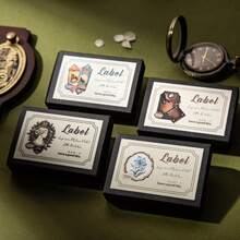 have a good day 1盒100张各种复古风格立体图案贴纸个性垃圾日记美学手机壳DIY拼贴卡片材料手工手账艺术剪贴簿办公和学校用品 - 彩色 - 查看 10