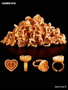 50/100/200/300/500/600/700支装心形睫毛胶收纳盒，睫毛嫁接用品，加厚扇形托盘 - 彩色 - 查看 8