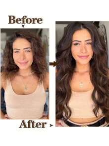 Clip In Hair Extensions Real Human Hair Seamless Human Hair Clip Ins Extensions For Women Invisible Straight 8Pcs Double Weft Chocolate Brown #4 - 巧克力棕 - 查看 5