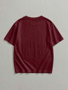 Basic Gothic Skull And Cross T-Shirt Men's Shirt - Màu Tím - Xem 2