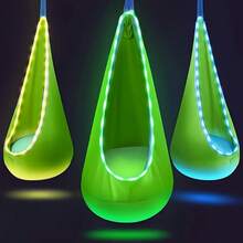 Hanging Chair Swing Hammock ,1 Count Colorful Swing Chair With Inflatable Cushion, Outdoor Camping Hanging Chair For Indoor Swing Hammock Hanging