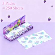 5 Packs 78mm Rolling Paper Cigarette Rolling Paper, 50 Sheets/Pack, Stable Combustion, Fresh&Fun, Roll Up And Taste The Magic! Smoking Accessories, For Smokers - 5包(250張) - 查看 15
