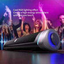 HP Compatible Wired/Wireless Speaker With 360-Degree Surround Sound And RGB Lighting Effects, Teardrop Shape For Enhanced Sound Transmission - Black - View 6
